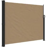 vidaXL Windscherm uittrekbaar 160x600 cm taupe