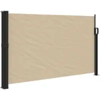 vidaXL Windscherm uittrekbaar 120x600 cm beige