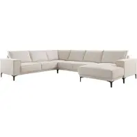 Profijt Meubel Hoekbank links Calira beige basic comfort | U-vorm | Stof | Lengte: 260cm | Breedte: 345cm | Hoogte: 85cm