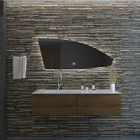 Gliss Design Badkamerspiegel tartaros 140x50 cm led-verlichting
