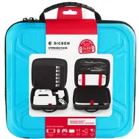 BigBen Interactive Nintendo Switch opbergkoffer, harde schaal, voor Nintendo Switch inclusief dockingstation: blauw