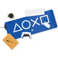 Ginza.se PlayStation Light Up Desk Mat - Officieel gelicentieerde toetsenbord- & muismat voor kantoor, lichtgevende grote muismat voor gaming set up -