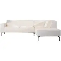 Livin24 Hoekbank Kansas stof gemêleerd beige rechts