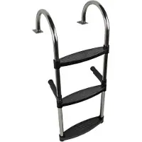 Lalizas Stainless Steel Ladder Zwart 3 Steps