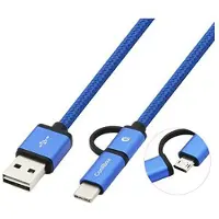 CoolBox Kabel USB naar Micro-USB en USB C CoolBox COO-CAB-U2MC Kleur Grijs