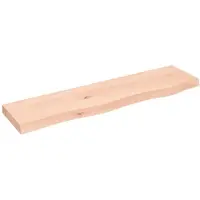 vidaXL Wandschap 80x20x4 cm onbehandeld massief eikenhout