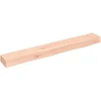 vidaXL Wandschap 80x10x6 cm onbehandeld massief eikenhout