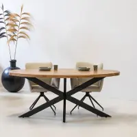 Giga Meubel Eettafel Mansour Ovaal Mangohout 180cm