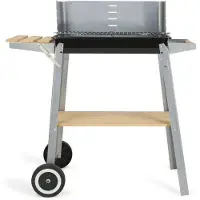 Livoo Barbecue charbon finition bois DOC244 Gris