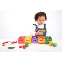 TickiT Houten Sorteerkratten met Groenten en Fruit | 27-delig