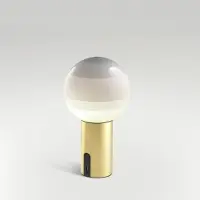 Marset Design tafellamp Dipping Light, dimbaar, wit / opaal, Woon-/ Eetkamer, Glas, Design, tafellamp