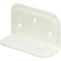 Alberts 849573 versterkingshoek | ingeperst, met sleufgat | witte kunststof coating | 25 x 40 x 70 mm | set van 20