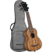 Cascha Soprano Ukulele Zebra Wood Natural Sopraanukelele