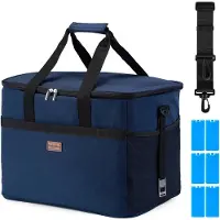 Packaway 4 Laags Geïsoleerde Koeltas - Lunchtas 40 liter - Donkerblauw