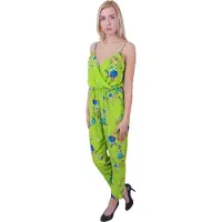 Sarcia.eu John Zack - Groene Jumpsuit / Broekpak met bloemen