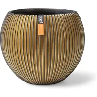 Capi Europe Capi Vaas bol groove d23h19cm zwart/goud