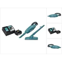 Makita DCL 180 RT1 18V Li-Ion accu stofzuiger groen incl. mondstukken + 1x BL 1850 B 5,0 Ah accu + Quick