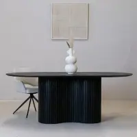 Giga Meubel Eettafel Ava Ovaal Zwart 200cm