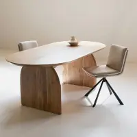 Giga Meubel Eettafel Daan Naturel Acaciahout 240cm