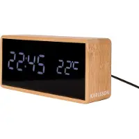 Karlsson Tube Alarmklok - Bamboo
