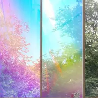 Homewell - Holografische raamfolie HR++ 45x200cm - Zonwerend & Isolerend - Statisch Zelfklevend - Zeepbel-effect