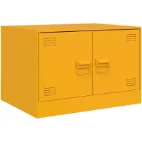 vidaXL Salontafel 67x50x44 cm staal geel