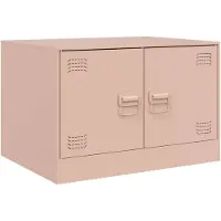 vidaXL Salontafel 67x50x44 cm staal roze