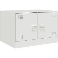 vidaXL Salontafel 67x50x44 cm staal wit