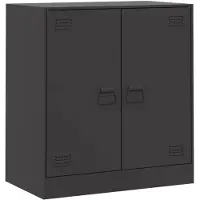 vidaXL Dressoir 67x39x73 cm staal zwart