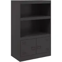 vidaXL Dressoir 67x39x107 cm staal zwart