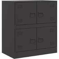 vidaXL Dressoir 67x39x73 cm staal zwart
