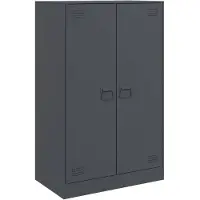 vidaXL Dressoir 67x39x107 cm staal antracietkleurig