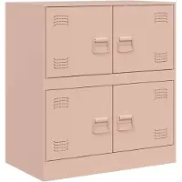 vidaXL Dressoir 67x39x73 cm staal roze