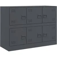 vidaXL Dressoir 99x39x73 cm staal antracietkleurig