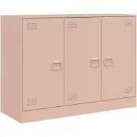 vidaXL Dressoir 99x39x73 cm staal roze