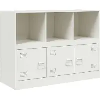 vidaXL Dressoir 99x39x73 cm staal wit