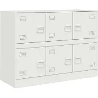 vidaXL Dressoir 99x39x73 cm staal wit