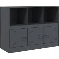 vidaXL Dressoir 99x39x73 cm staal antracietkleurig