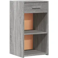 vidaXL Nachtkastje 35x34x65 cm bewerkt hout grijs sonoma eikenkleurig