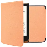 IMoshion Canvas Sleepcover Bookcase voor de Pocketbook Touch Lux 5 / HD 3 / Basic Lux 4 / Vivlio Lux 5 - Peach