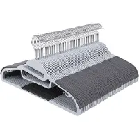 Hoppa! Kleerhangers - Kledinghangers 20 stuks. anti-slip. premium kwaliteit. duurzaam en dun. 0.5 cm dik. 41.5 cm breed. grijs