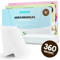 Mr. Green Mind Proefpakket Wasstrips ECO 360 Wasbeurten in 3 Geuren Wasmiddeldoekjes Wasvellen Wasmiddel Voordeelverpakking incl. wasverzachter wasdoekje