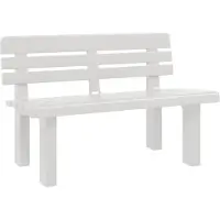 vidaXL Tuinbankje 110x52x71 cm polypropeen wit
