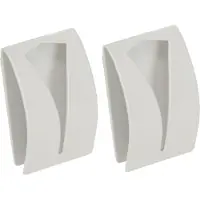 EAVY Handdoekhouders 2 stuks - Zelfklevend - Wit - RVS - Handdoek Klem - Handdoek Haak