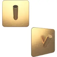 EAVY Zelfklevende Handdoekhaakjes Goud - Set van 2 Handdoekhouders