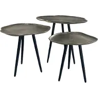Oist Design Giulia set of 3 Coffee Tables - Aluminium Champagne - 52 x 39 x 45 cm
