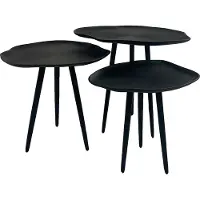 Oist Design Giulia set of 3 Coffee Tables - Aluminium Black - 52 x 39 x 45 cm