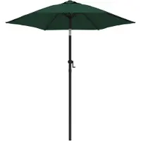 The Living Store Parasol 200x224 cm - Groen/Donkergrijs - UV-bescherming - Inklapbaar - Aluminium - Kantelbaar