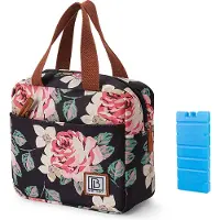 Brisby 4 Laags Geïsoleerde Koeltas - Lunchtas - Kolftas 4 liter - Bloemetjes