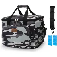 Packaway 4 Laags Geïsoleerde Koeltas - Lunchtas 15 liter - Camouflage grijs